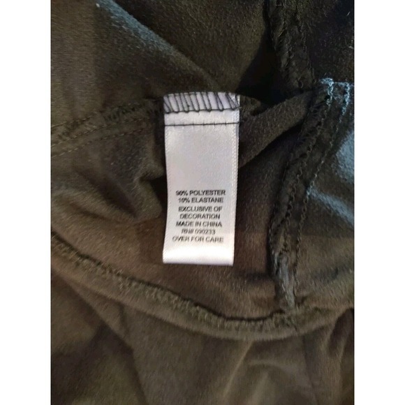 Brandy Melville Olive Green Skater Skirt Mini Skirt Pull on Small Pleated Fitted - Picture 5 of 5